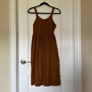 Button-up Pinafore Dress